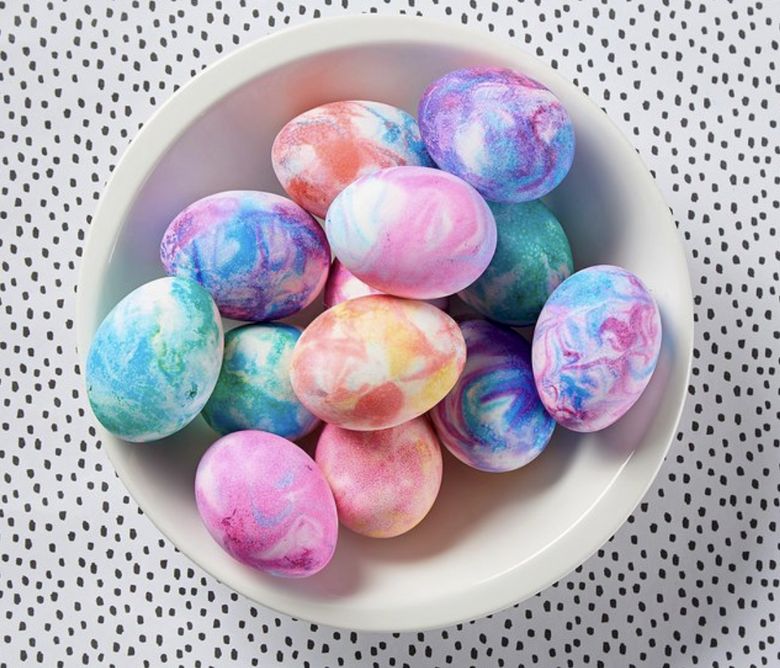 shaving cream easter eggs